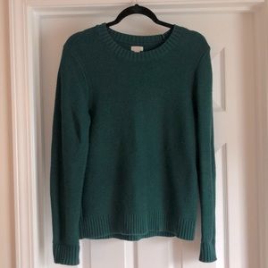 J Crew Knit Long Sleeved Green Sweater